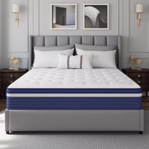 10-in Medium Full Hybrid Memory Foam/Coil Blend Mattress in a Box with Boxspring Included