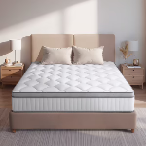 10-in Medium Twin Hybrid Memory Foam/Coil Blend Mattress in a Box with Boxspring Included